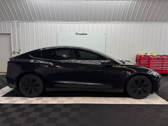 Black Tesla Model 3 with ceramic coating finish from Premium Auto Styling